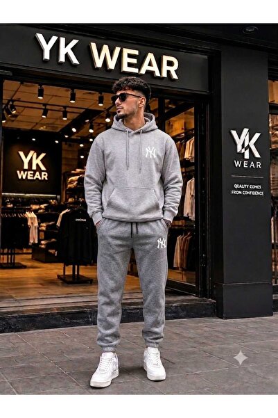 YK WEAR 💣   Rival Does Not Know! Ny Logo Hooded Sweatshirt & Sweatpants Set