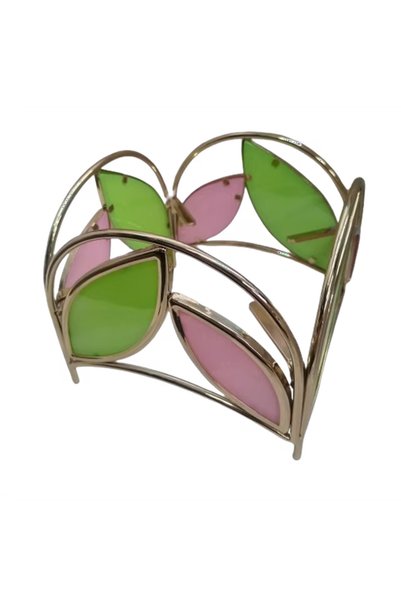 Bath and Body Works Glass Botanical 3-Wick Candle Holder