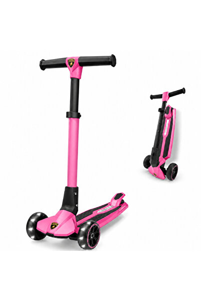 Hibobi Premium 3-Wheel Kids Scooter with Light-Up Wheels, Foldable & Adjustab...
