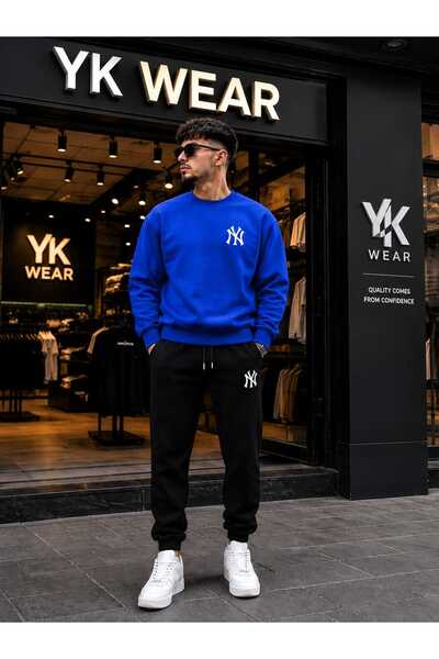 YK WEAR Kral Kombi̇n Şardonlu Ny Mixed Tracksuit Set