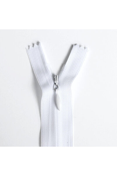 ŞF Şeref Fermuar 45cm White Hidden Zipper 10 Pieces