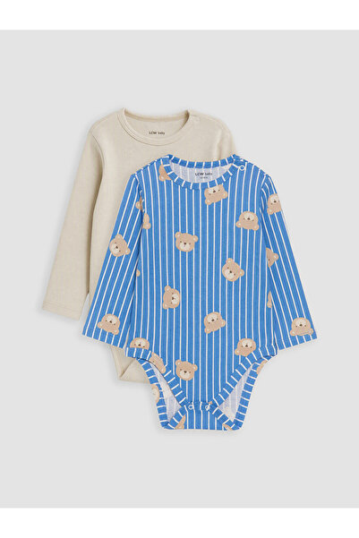 LC Waikiki Printed Baby Boy 2-Piece Snap-On Bodysuit