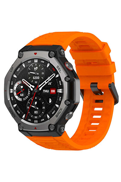 Techsuit Каишка за Amazfit T-Rex 3, Каишка за часовник (W067), оранжев - оранжев