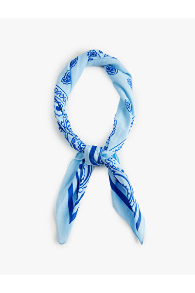 Koton Patterned Cotton Square Scarf Bandana