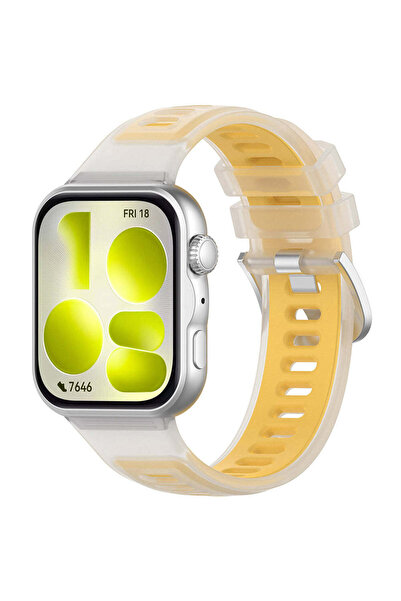 Techsuit Strap for Huawei Watch Fit 3, Watchband (W084), yellow - yellow