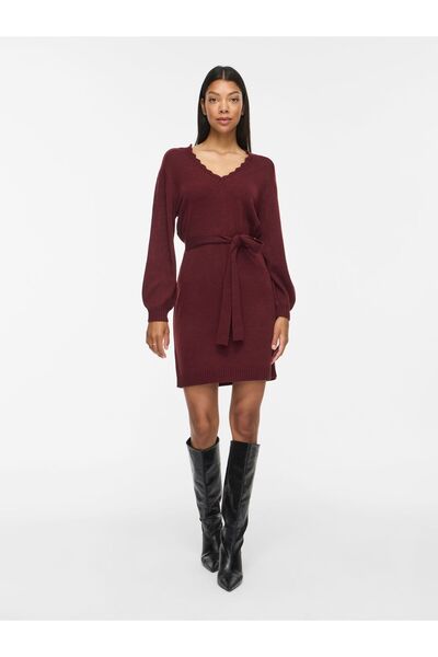 VILA Strickkleid VINOA Langarm