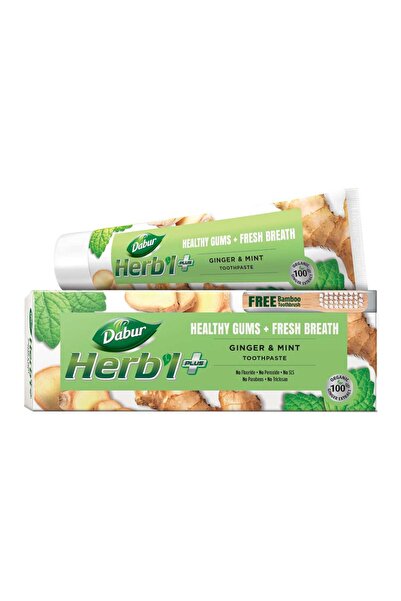 Dabur Vatika Herb'l Ginger & Mint Toothpaste 150 g+ Bamboo Toothbrush