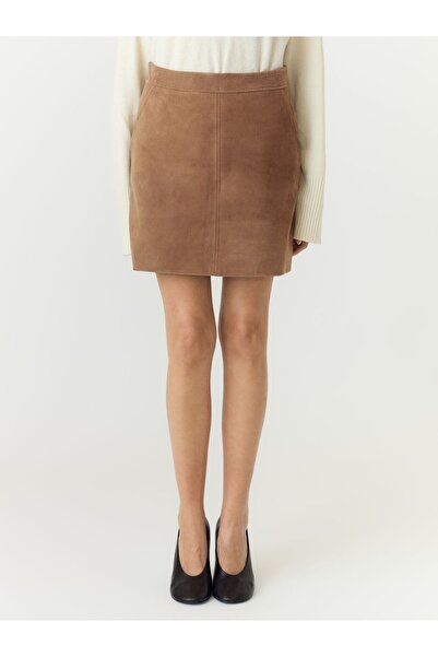 YAS Fustă mini YASSALERA HW SUEDE