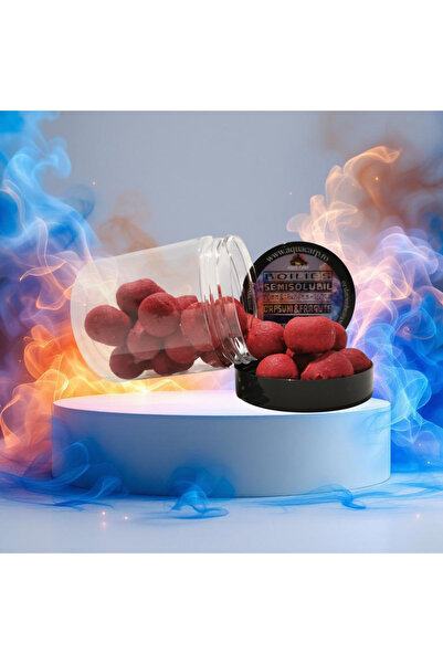 AQUA CARP Boilies Carlig Semisolubil 20MM & 18x24MM Capsuni & Fragrant 150GR
