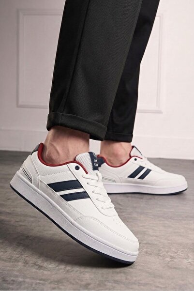 İmerShoes Günlük Erkek Sneaker Bağcıklı Oval Burun Dikiş Detay Tırtıklı Taban Bilek Destekli Spor Ayakkabı 351