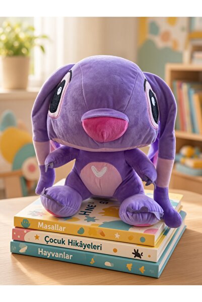 farddad Stitch Angel Tarzı Peluş Oyuncak, Büyük Boy Uzun Kulaklı Yumuşak Sarı...