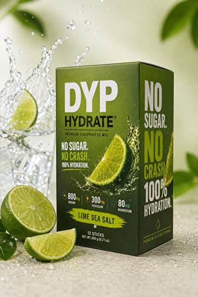 Lime Sea Salt Şekersiz Elektrolit Tozu 12 Saşe - Sodyum, Potasyum ve Magnezyum