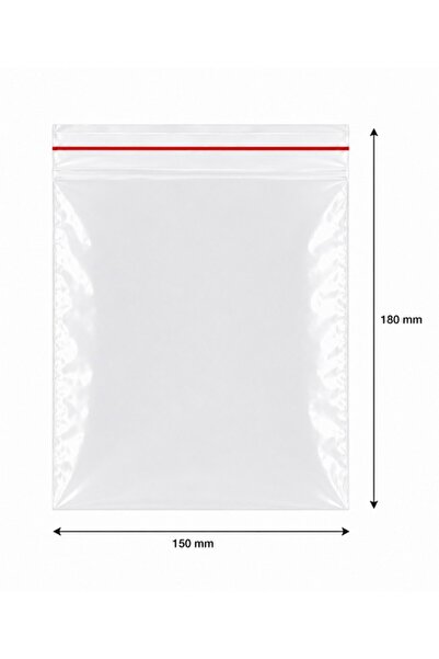 INATECH Set 100 buc Pungi cu Fermoar Ziplock, 150 x 180 mm, 50 my, Transparent
