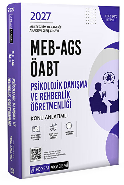 Pegem Akademi Yayıncılık 2027 MEB-AGS ÖABT Psikolojik Danışma ve Rehberlik Öğretmenliği Konu Anlatımlı