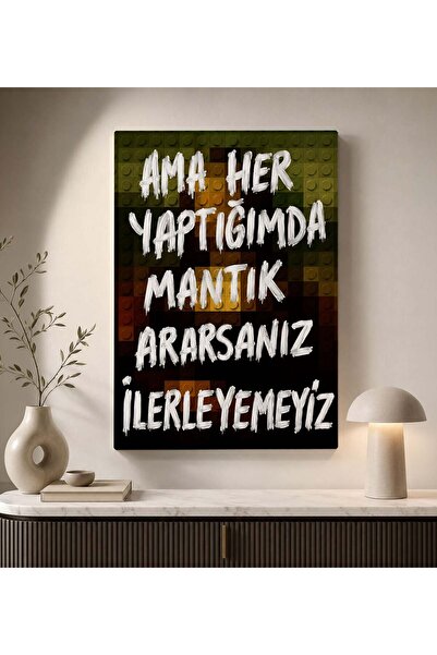 Bk Gift Vintage Klasik Sanat Esprili Sözlü Dekoratif Kanvas Tablo - 18