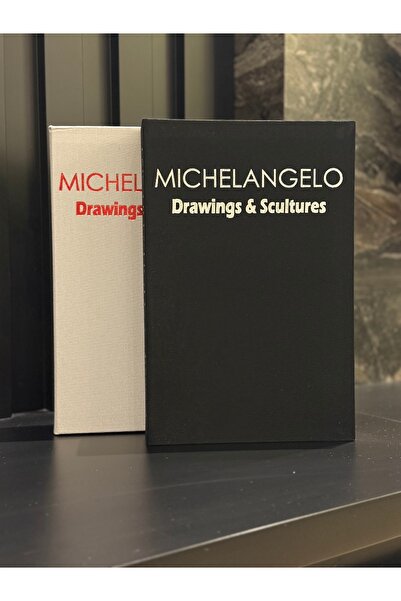 LUMEYA HOME Michelangelo Drawings & Sculptures Dekoratif Kitap Kutu Seti 2’li...