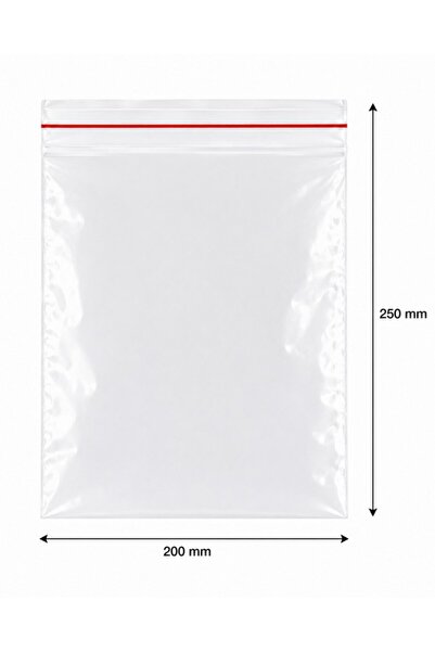 INATECH Set 100 buc Pungi cu Fermoar Ziplock, 200 x 250 mm, 50 my, Transparent