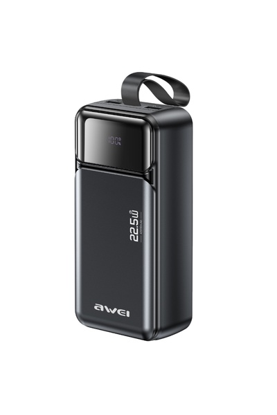 AWEI Baterie externă PA-105, 40000mAh, 22.5W, 2x USB-C, 2x USB-A, Display LED...