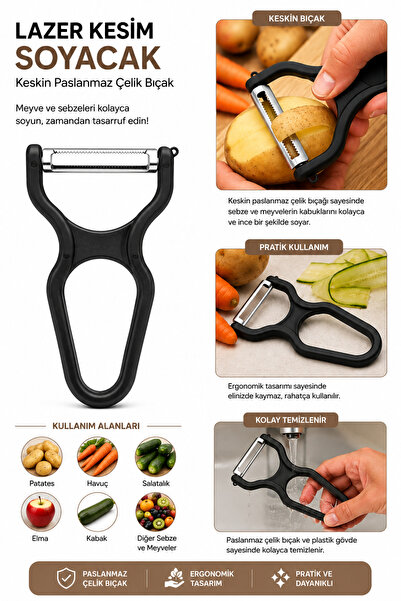 modalonga size ne lazım? Laser Cut Vegetable and Fruit Peeler – Potato Peeler...