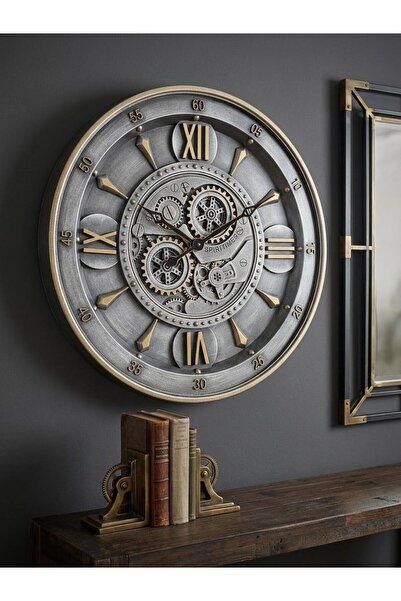 Genel Markalar ÇARKLI METAL DUVAR SAATİ 60 CM