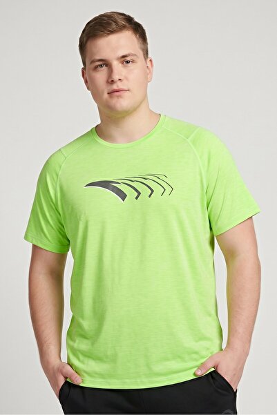 Anta Men Sportswear Fit Short Sleeve Running T-shirt, Lime Green
