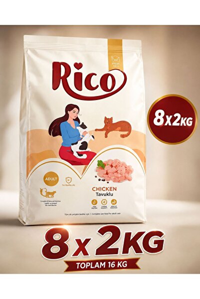 Rico Tavuklu Yetişkin Kedi Maması 2 Kg