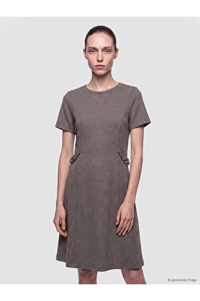 LC Waikiki I Zero Roba Collar Embroidered A-Line Dress from Freezen Store