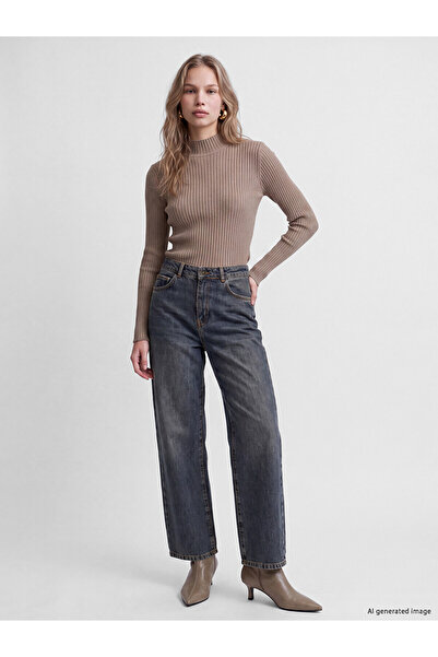 LC Waikiki Alita City Lcw Jeans with a Difference in Color Indigo Denim Strai...