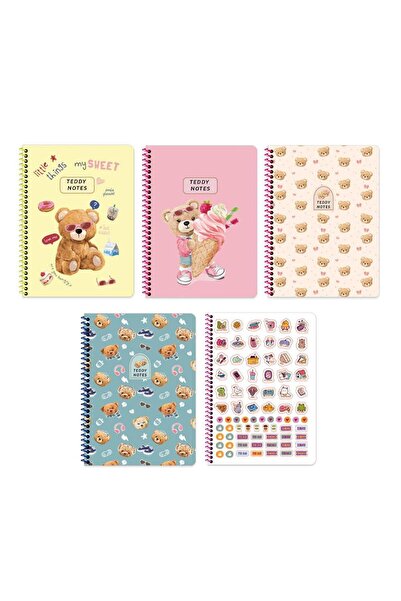 KESKİN COLOR كيسكين 16,5*22,5 80 Yp.Duz Cardboard Kp.Spr.Defter-Ayıcık