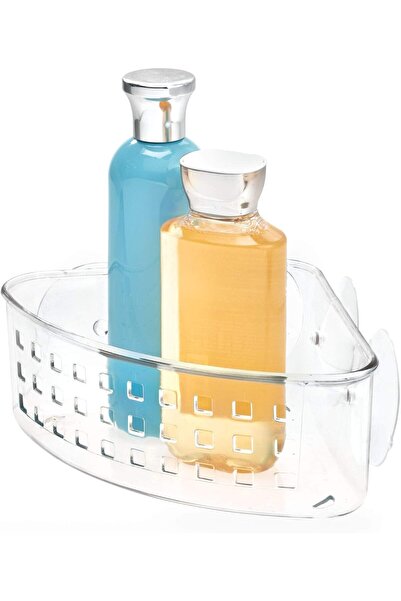 Arabest Plastic Bathroom Organizer Basket,Corner Shower Caddy with Suction Cu...