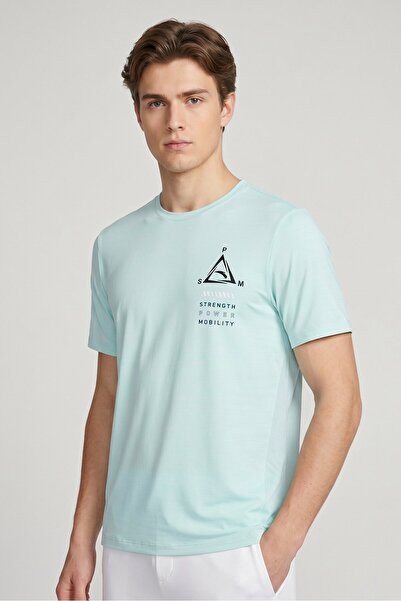 Anta Men Regular Fit Short Sleeve Training T-Shirt, Mint Green
