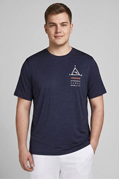 Anta Men Regular Fit Short Sleeve Training T-Shirt, Navy