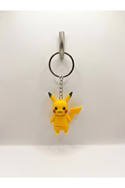 Genel Markalar 3D Pikachu Figürlü Anahtarlık ve Çanta Süsü