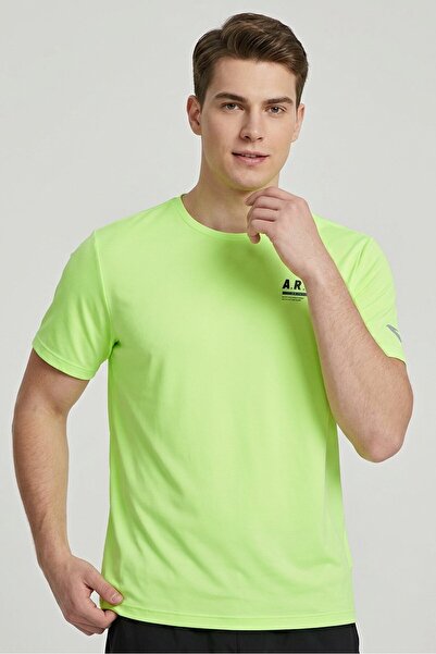 Anta Men Sportswear Fit Short Sleeve Running T-Shirt, Lime Green