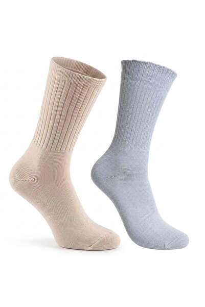 WomanAndKids Wak Women's 2-Piece Sleeping Socks 37-41 Long Socks Soft Ribbed ...