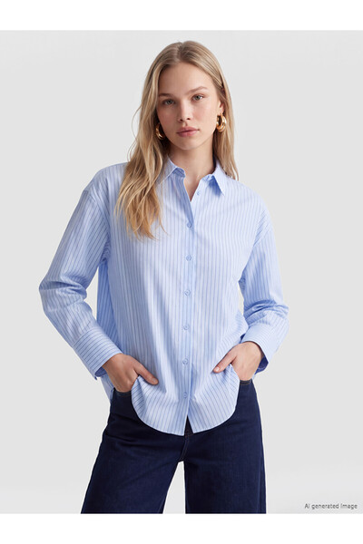 LC Waikiki I Striped Poplin Women's Shirt from Freezen Store