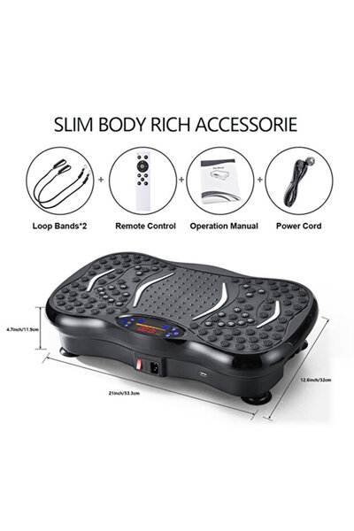 Verci Vibration Plate Workout Machine with 99 Levels Bluetooth Speaker Remote...