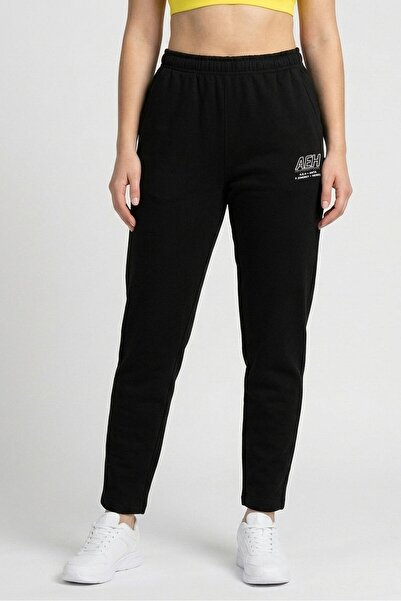 Anta Women Regular Fit Running Sweatpants, Black