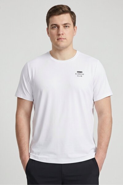 Anta Men Regular Fit Short Sleeve Running T-Shirt, White