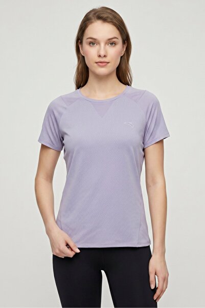 Anta Women Sportswear Fit Short Sleeve Running T-Shirt, Purple