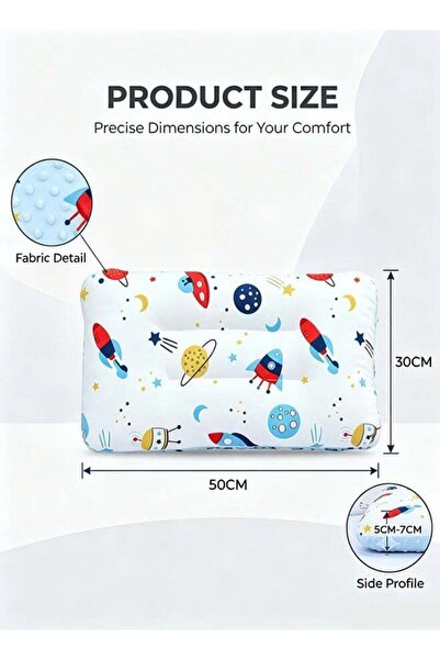Generic Baby Pillow Pure Cotton Core, Elastic Recovery Cute Small Pillow with...