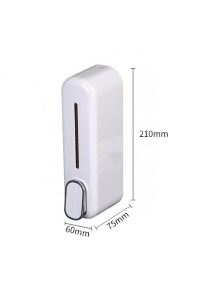 Morvena Picks Dozator manual de săpun și șampon ABS, alb, 60 x 75 x 210 mm, 3...