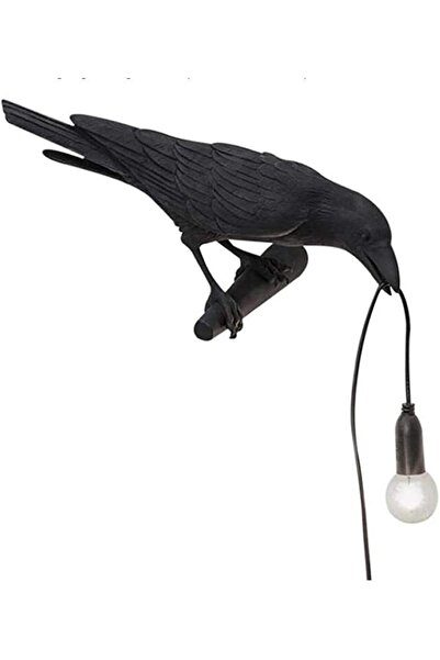 Morvena Picks Lampă de perete unică Gotic Crow Bird - Decorare pentru dormito...