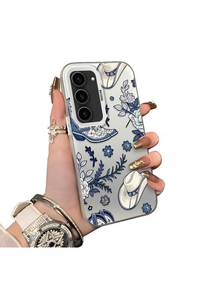 ucuc Samsung Galaxy S23 Compatible Hard Acrylic Back Silicone Edge Lens Prote...