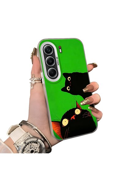 ucuc Tecno Camon 40 Pro 5g(Cm7) Compatible Hard Acrylic Back Silicone Edge Le...
