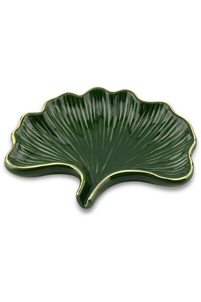 Morvena Picks Sapuniera din frunze de Ginkgo - Suport pentru sapun din cerami...