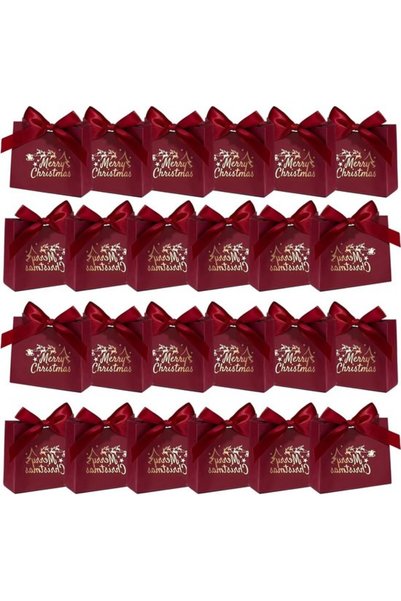 Morvena Picks Pungi Cadouri de Crăciun - Pachet de 24 - Cu fundita din satin ...