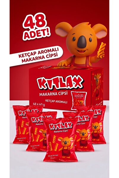 Makarna Cipsi Ketçap Aromalı Çıtır Atıştırmalık 48 Adet X 40 Gram