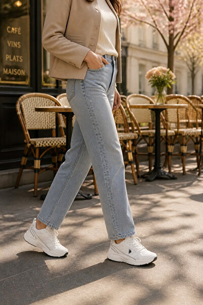 U.S. Polo Assn. Kz-1063 White Women's Daily Sneaker Comfort Casual Anatomical...