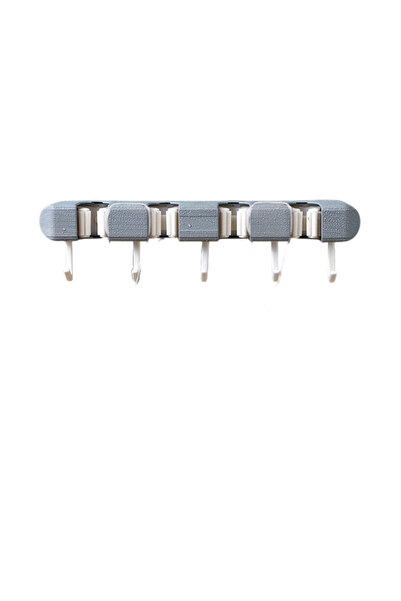 Morvena Picks Clip pentru mop de perete, suport pentru mop baie/WC, gri